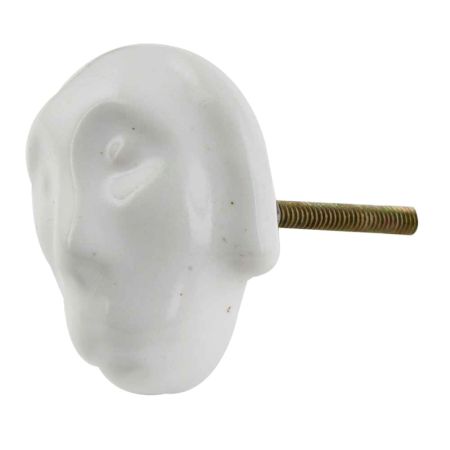White Monkey Head Pattern Cabinet Knobs